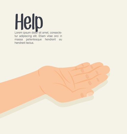Human Hand help icon illustration designのイラスト素材