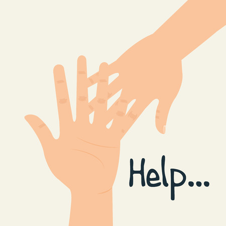 Human Hands help icon illustration designのイラスト素材