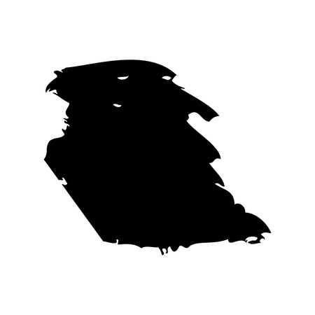 ink brush stroke and texture black paint vector illustrationのイラスト素材