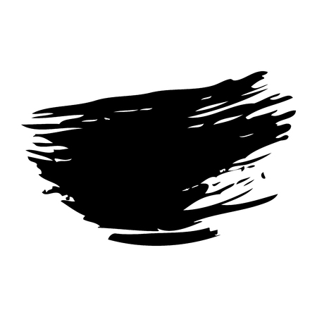 Ink brush stroke grunge hand painted vector illustration.のイラスト素材