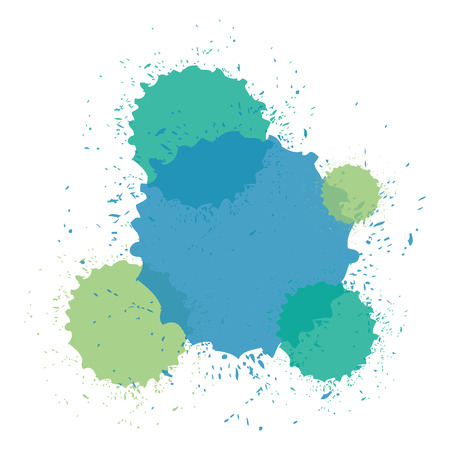 watercolor circles collection stains set splashes vector illustrationのイラスト素材