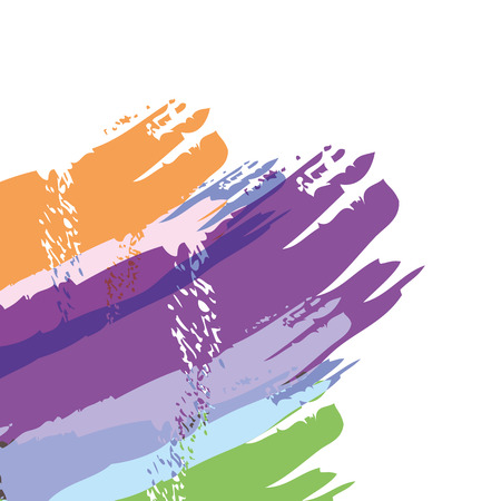 color brush painted watercolor art abstract paint texture vector illustrationのイラスト素材