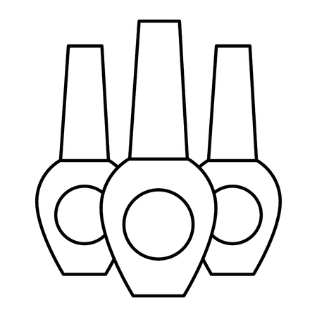 Nail polish cosmetic female icon vector illustration outline designのイラスト素材