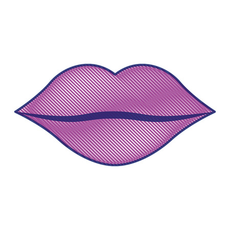 women lips cartoon kiss design vector illustration draw designのイラスト素材