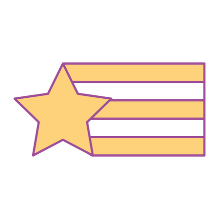 star flag color design creative vector illustration yellow designのイラスト素材