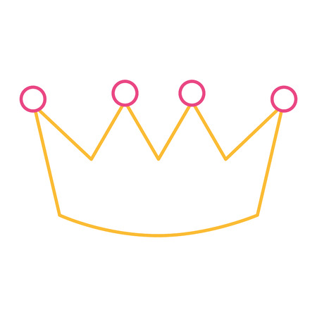 crown luxury royal monarchy icon vector illustration color line designのイラスト素材