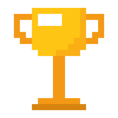 trophy pixelated game award winner vector illustrationのイラスト素材