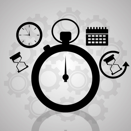 Chronometer clock business planのイラスト素材