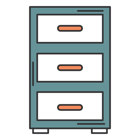 An office drawer isolated icon vector illustration designのイラスト素材