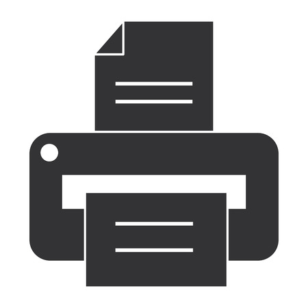 printer hardware isolated icon vector illustration designのイラスト素材