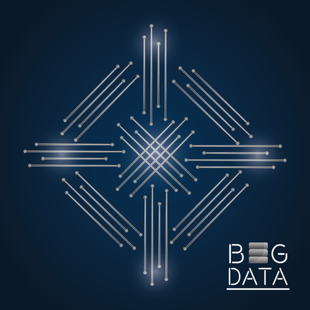data base process abstract circuit structure analysis vector illustrationのイラスト素材