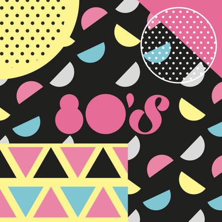 memphis style pattern 80 style vintage trendy texture vector illustration