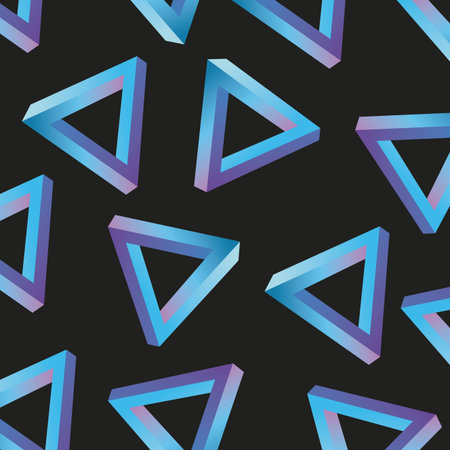 memphis style pattern triangle repeating geometric shape pastel color vector illustration