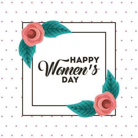 poster international happy women's day 8 march floral greeting card vector illustrationのイラスト素材