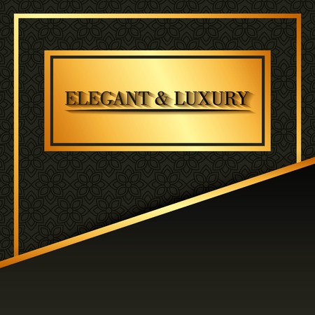 Gold banner style design template vector illustrationのイラスト素材