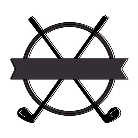 golf clubs elegant emblem vector illustration designのイラスト素材