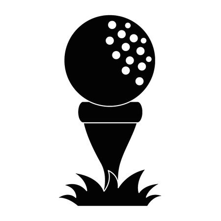 golf ball accessory with pin vector illustration designのイラスト素材