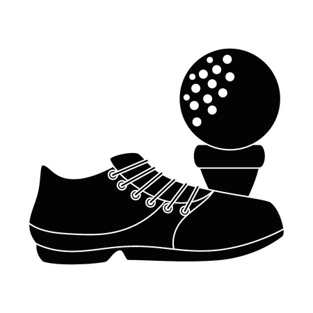 golf shoe accessory with ball vector illustration designのイラスト素材