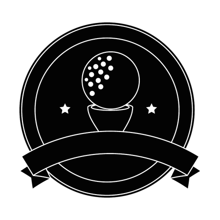 golf ball emblem elegant vector illustration designのイラスト素材