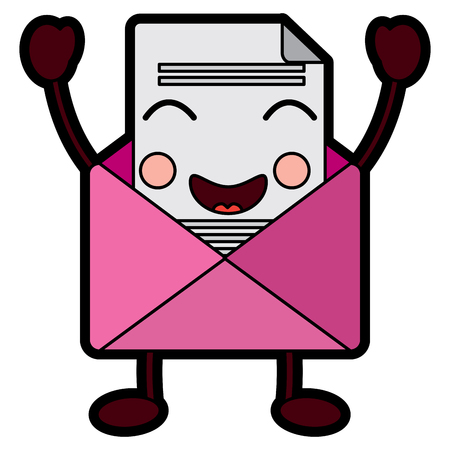 email envelope letter message cartoon vector illustration designのイラスト素材