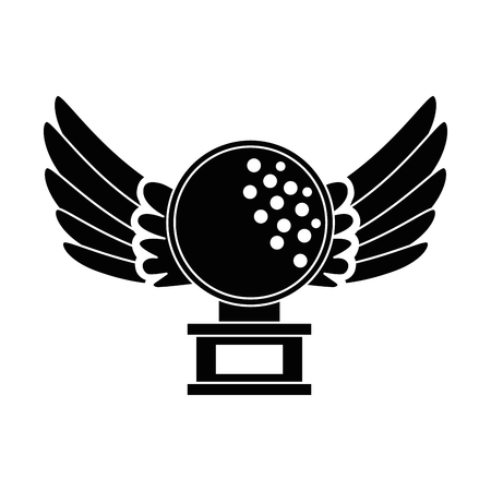 golf ball with wings championship award icon vector illustration designのイラスト素材