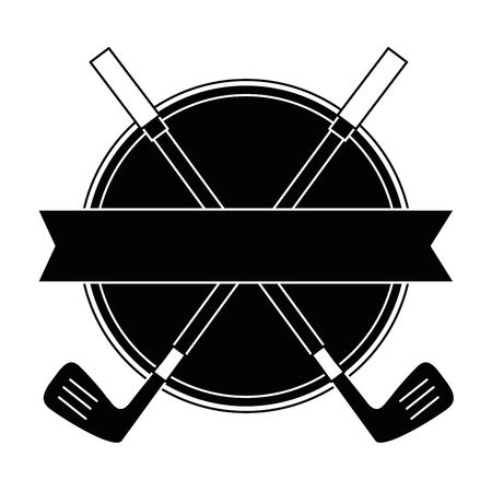 golf clubs elegant emblem vector illustration designのイラスト素材