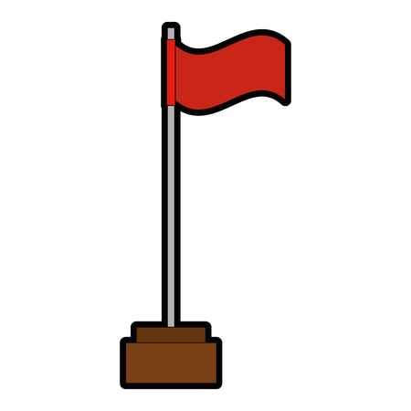 golf flag isolated icon vector illustration designのイラスト素材