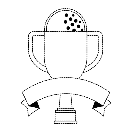 Golf trophy cupのイラスト素材