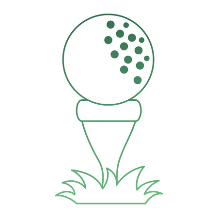 golf ball accessory with pin vector illustration designのイラスト素材