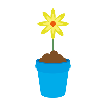 cute flower in pot vector illustration designのイラスト素材