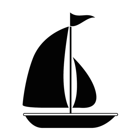 sailboat summer isolated icon vector illustration designのイラスト素材