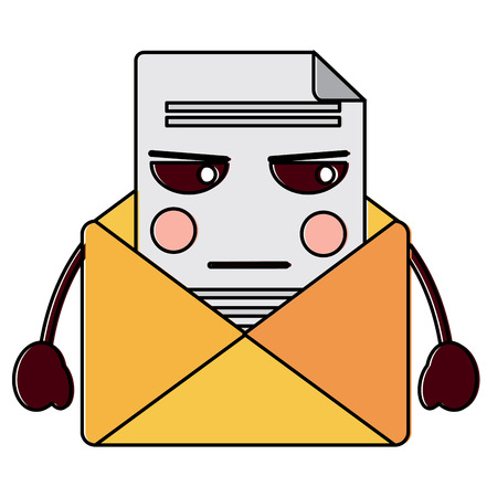 angry message envelope icon image vector illustration designのイラスト素材