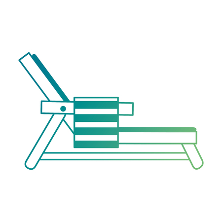 Beach chair with towel vector illustration designのイラスト素材