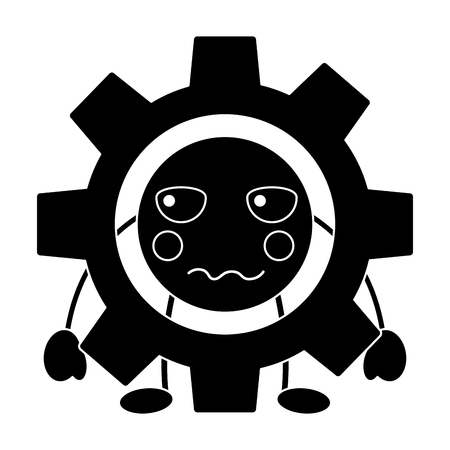 angry gear icon image vector illustration designのイラスト素材