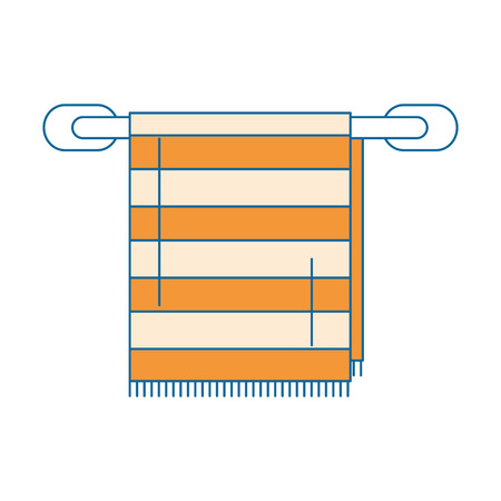 towel hanging isolated icon vector illustration designのイラスト素材