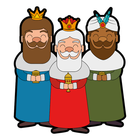 kings wizards avatars characters vector illustration designのイラスト素材