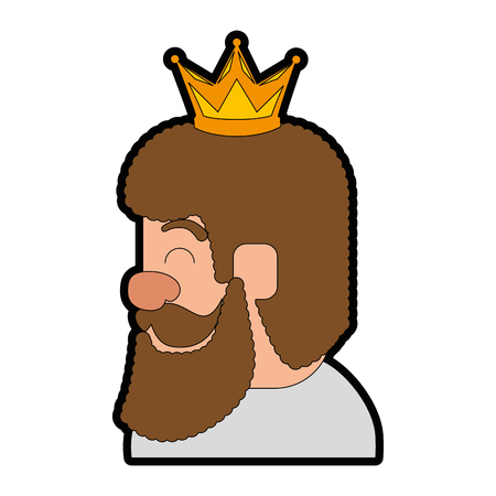 king wizard avatar character vector illustration designのイラスト素材