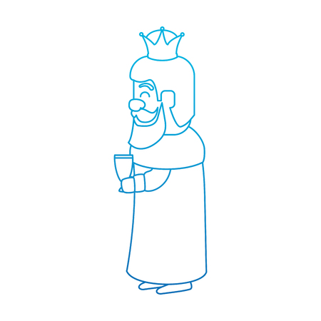 king wizard avatar character vector illustration designのイラスト素材