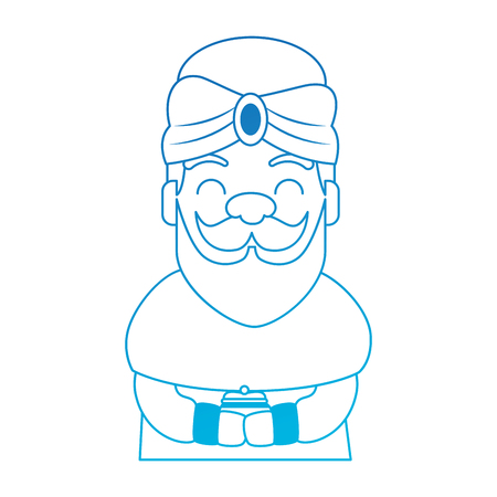 king wizard avatar character vector illustration designのイラスト素材