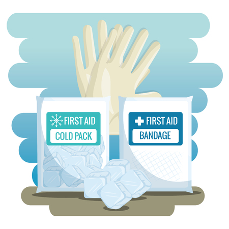emergency first aid icons vector illustration designのイラスト素材