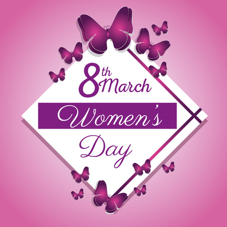 Happy womenâs day celebration postcard vector illustration designのイラスト素材