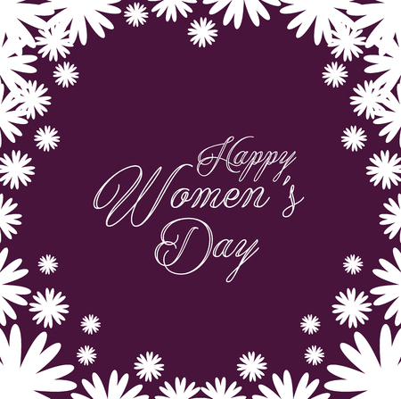 Happy women's day celebration postcard vector illustration designのイラスト素材