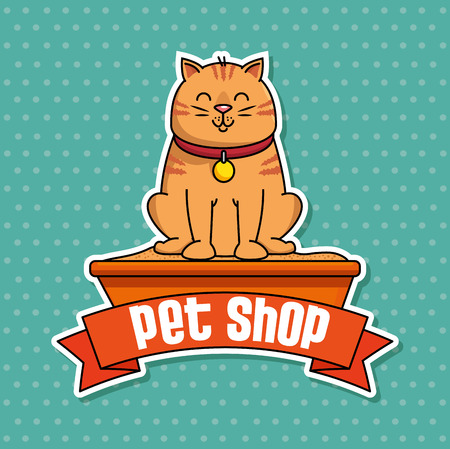 group mascots pet shop vector illustration designのイラスト素材