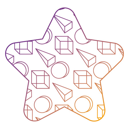 pattern shape star with geometric memphis style vector illustration blur line designのイラスト素材