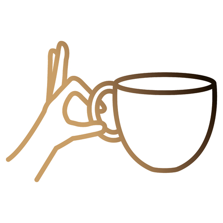 hand with coffee cup hot icon vector illustration designのイラスト素材