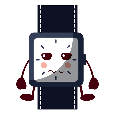 wrist watch bracelet square cartoon vector illustrationのイラスト素材
