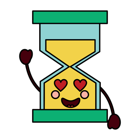 hourglass time love character vector illustrationのイラスト素材