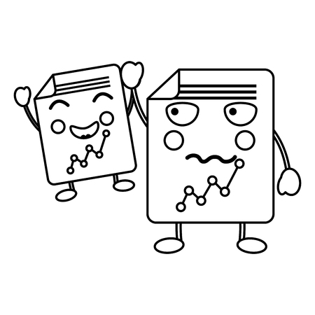 graph charts kawaii icon image vector illustration design のイラスト素材