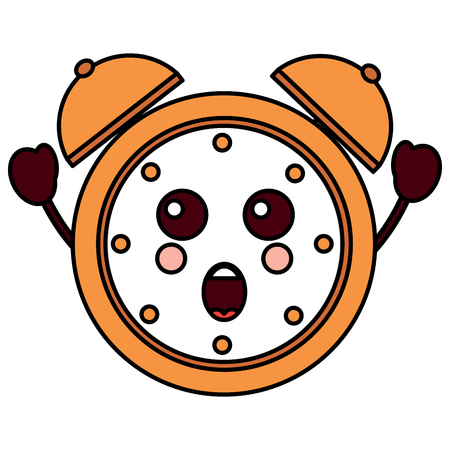 A suprised alarm clock icon vector illustration designのイラスト素材