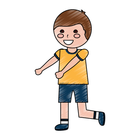 Happy boy kid child icon image vector illustration designのイラスト素材